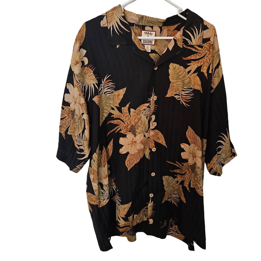 Vintage Tommy Bahama  "Flower" 100% Silk Shirt